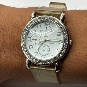Silver Crystal Watch